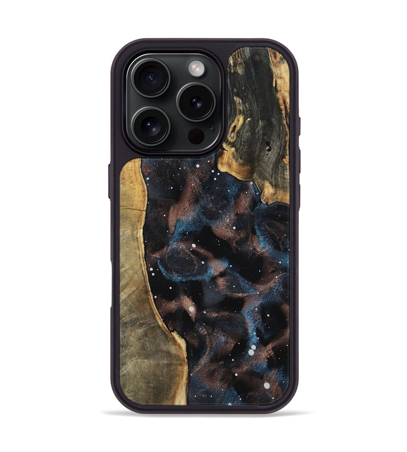 iPhone 16 Pro Wood Phone Case - Pansy (Cosmos, 801848)