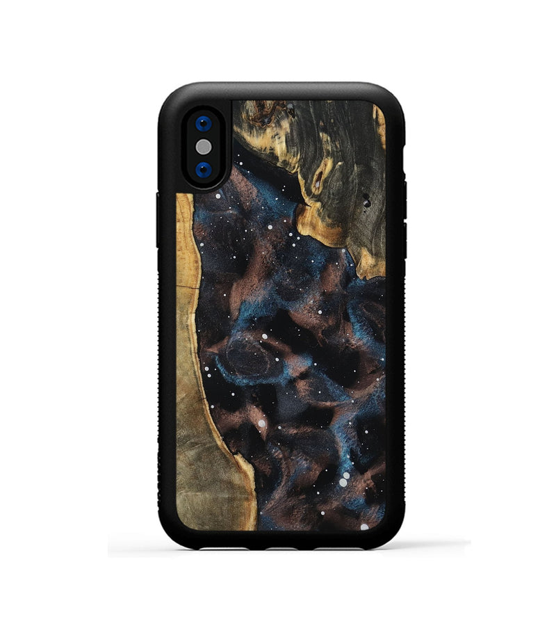 iPhone Xs Wood Phone Case - Pansy (Cosmos, 801848)