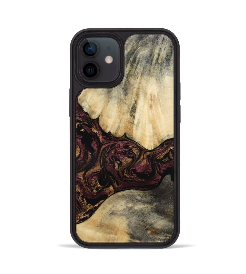 iPhone 12 Wood Phone Case - Zackery (Purple, 801858)