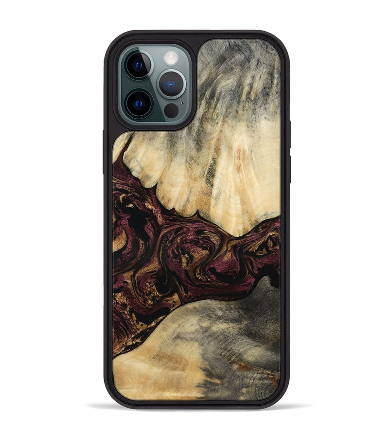 iPhone 12 Pro Max Wood Phone Case - Zackery (Purple, 801858)