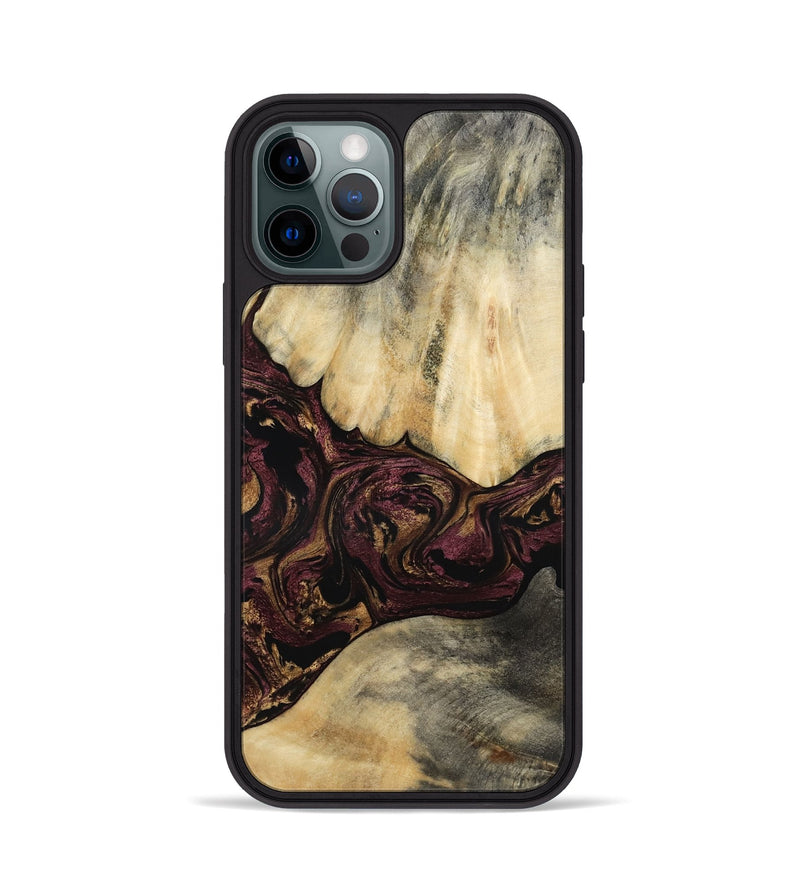 iPhone 12 Pro Wood Phone Case - Zackery (Purple, 801858)