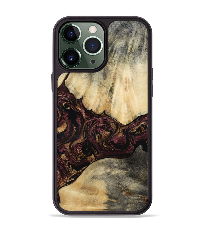 iPhone 13 Pro Max Wood Phone Case - Zackery (Purple, 801858)