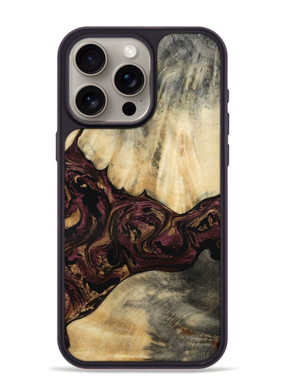 iPhone 15 Pro Max Wood Phone Case - Zackery (Purple, 801858)