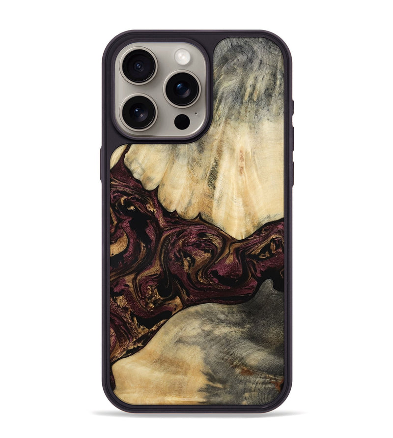 iPhone 15 Pro Max Wood Phone Case - Zackery (Purple, 801858)