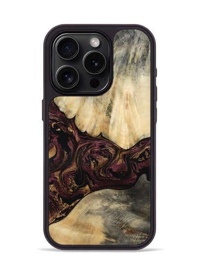 iPhone 15 Pro Wood Phone Case - Zackery (Purple, 801858)