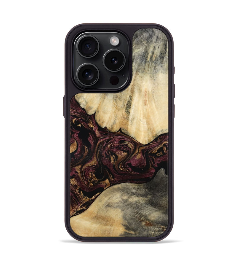 iPhone 15 Pro Wood Phone Case - Zackery (Purple, 801858)