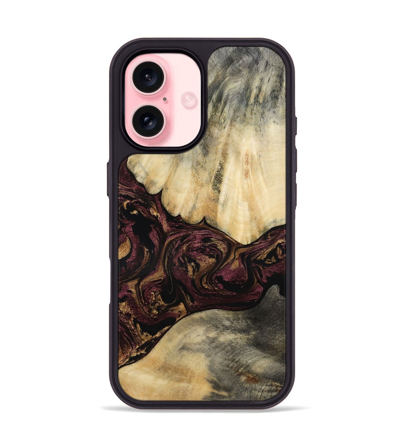 iPhone 16 Wood Phone Case - Zackery (Purple, 801858)