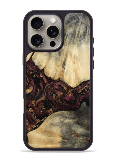 iPhone 16 Pro Max Wood Phone Case - Zackery (Purple, 801858)
