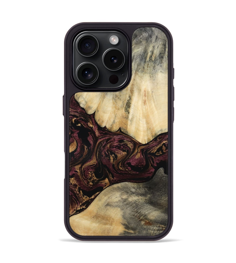 iPhone 16 Pro Wood Phone Case - Zackery (Purple, 801858)