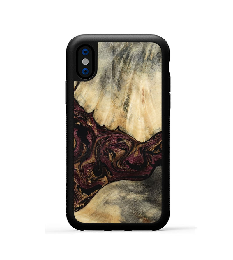 iPhone Xs Wood Phone Case - Zackery (Purple, 801858)