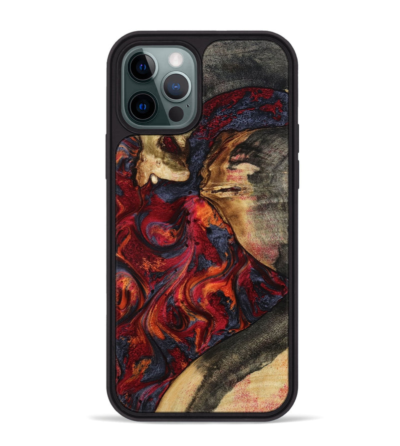 iPhone 12 Pro Max Wood Phone Case - Brixton (Red, 801860)