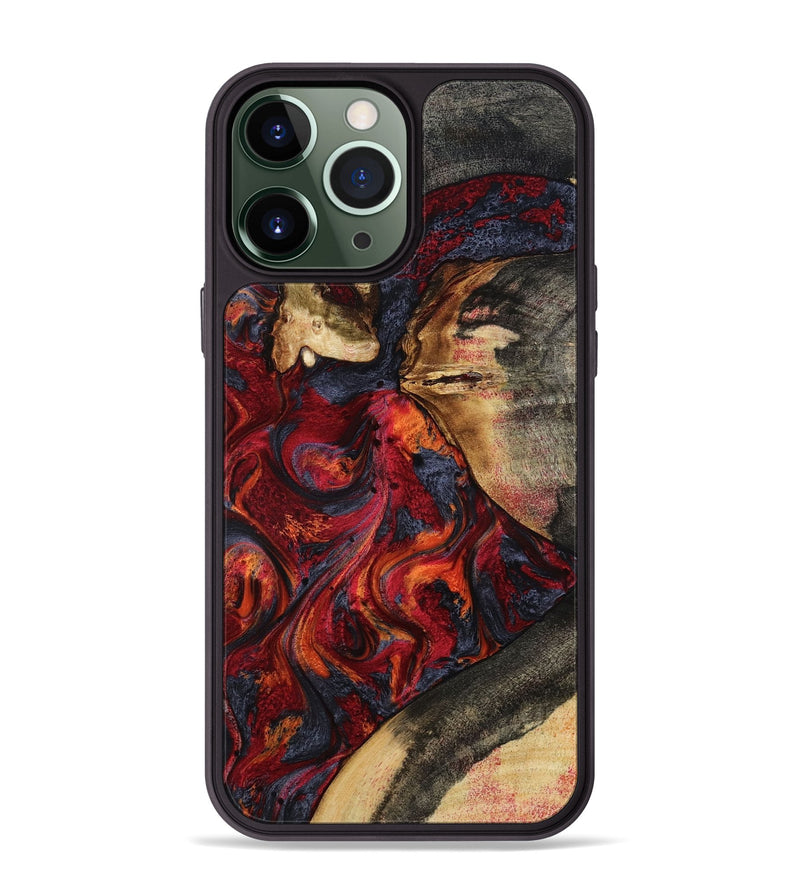 iPhone 13 Pro Max Wood Phone Case - Brixton (Red, 801860)