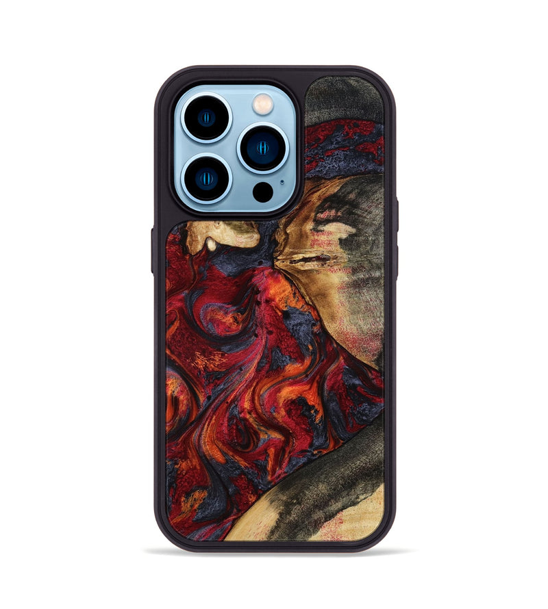 iPhone 14 Pro Wood Phone Case - Brixton (Red, 801860)