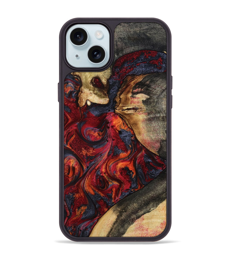 iPhone 15 Plus Wood Phone Case - Brixton (Red, 801860)