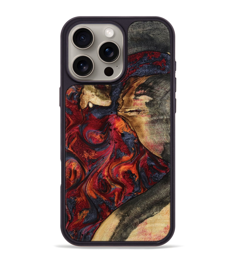 iPhone 16 Pro Max Wood Phone Case - Brixton (Red, 801860)