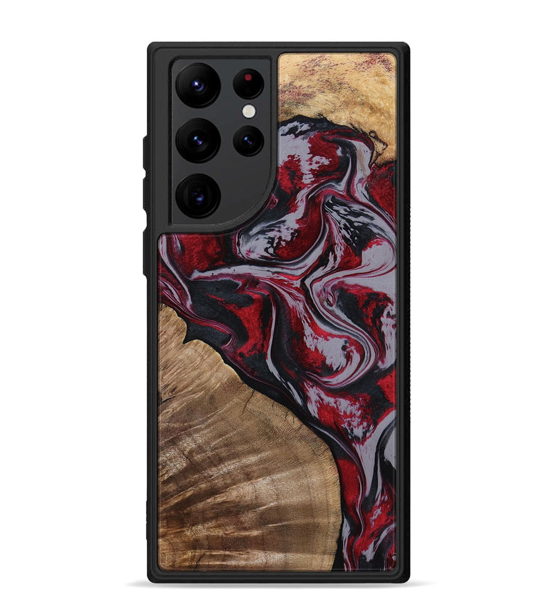 Galaxy S22 Ultra Wood Phone Case - Randell (Red, 801861)