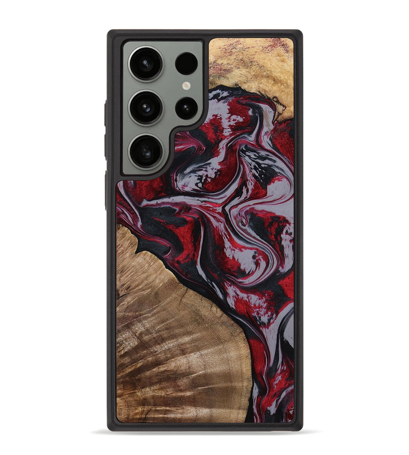 Galaxy S23 Ultra Wood Phone Case - Randell (Red, 801861)