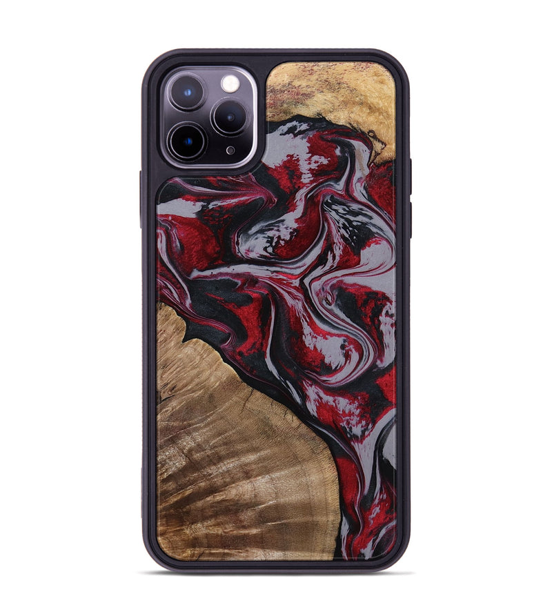 iPhone 11 Pro Max Wood Phone Case - Randell (Red, 801861)