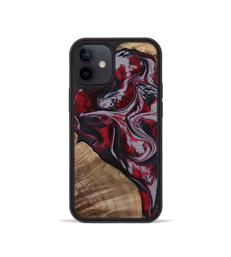 iPhone 12 mini Wood Phone Case - Randell (Red, 801861)
