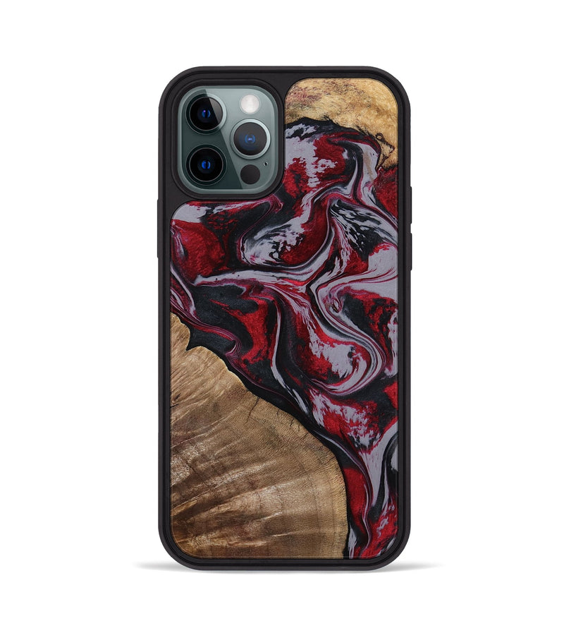 iPhone 12 Pro Wood Phone Case - Randell (Red, 801861)