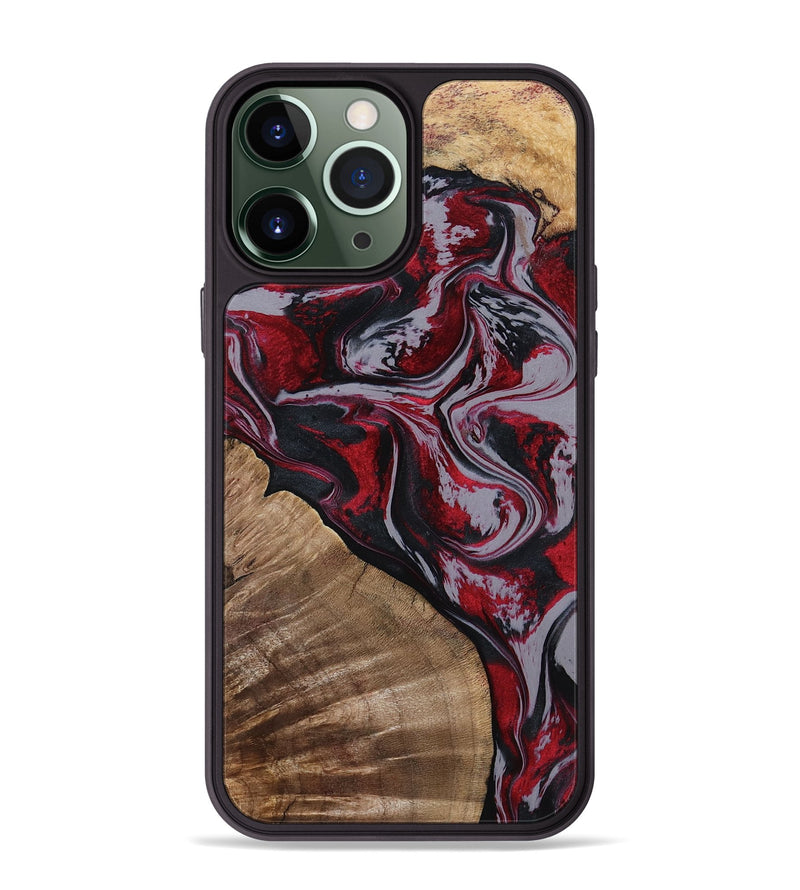 iPhone 13 Pro Max Wood Phone Case - Randell (Red, 801861)