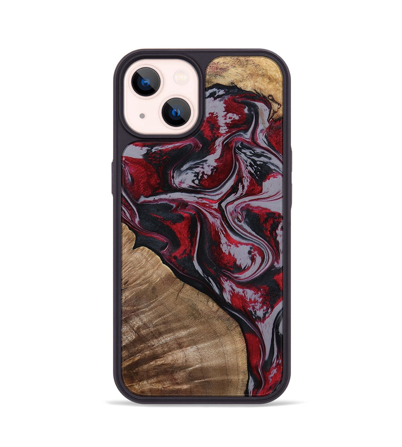 iPhone 14 Wood Phone Case - Randell (Red, 801861)