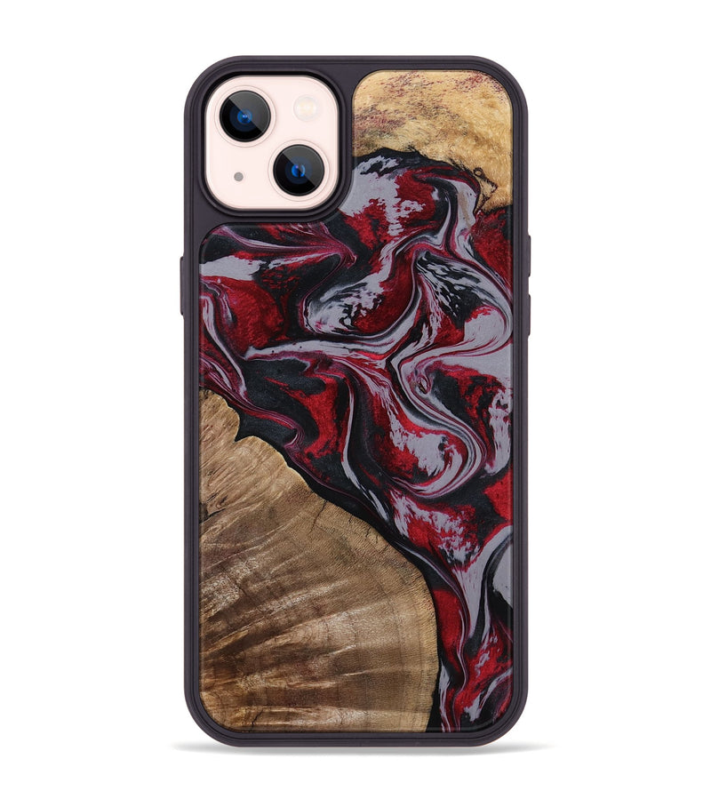 iPhone 14 Plus Wood Phone Case - Randell (Red, 801861)