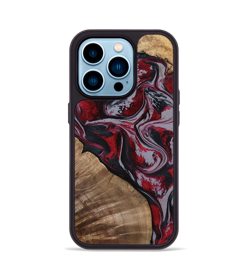 iPhone 14 Pro Wood Phone Case - Randell (Red, 801861)