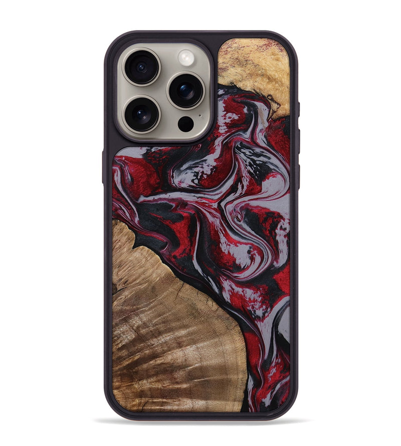 iPhone 15 Pro Max Wood Phone Case - Randell (Red, 801861)