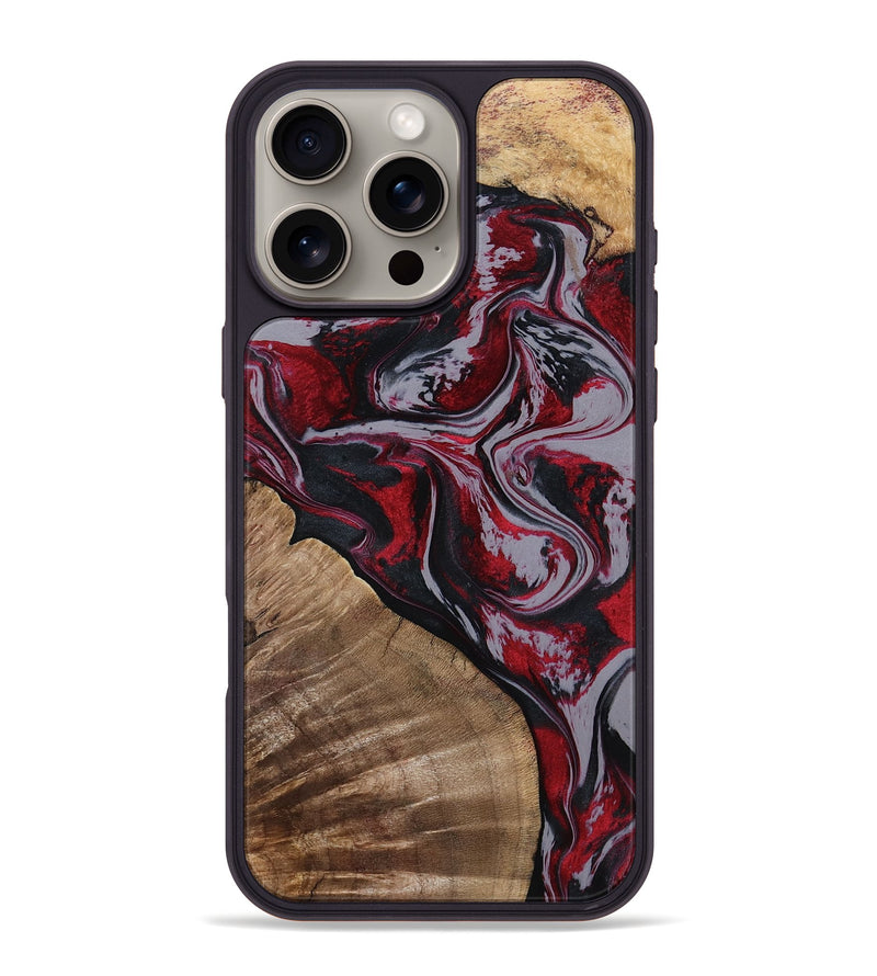 iPhone 16 Pro Max Wood Phone Case - Randell (Red, 801861)