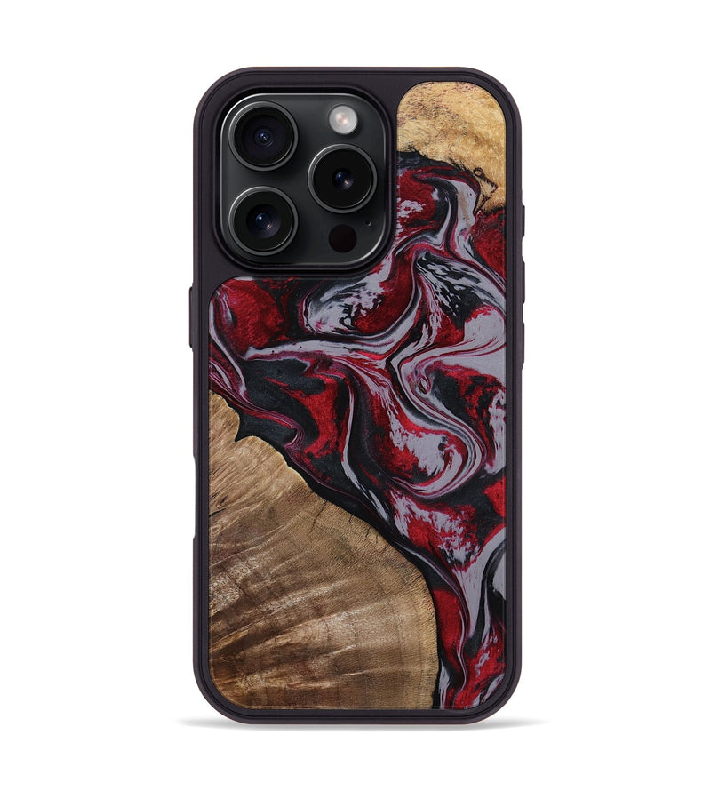 iPhone 16 Pro Wood Phone Case - Randell (Red, 801861)