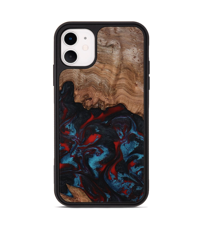 iPhone 11 Wood Phone Case - Ricky (Red, 801862)