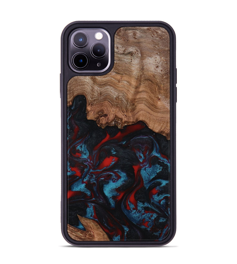iPhone 11 Pro Max Wood Phone Case - Ricky (Red, 801862)