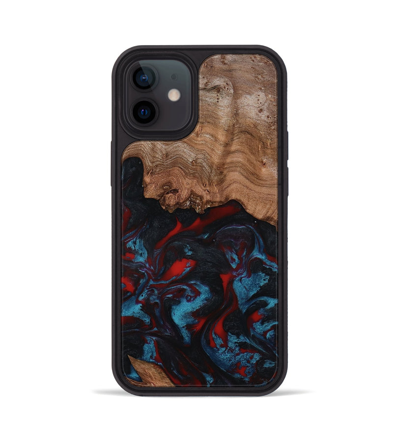 iPhone 12 Wood Phone Case - Ricky (Red, 801862)