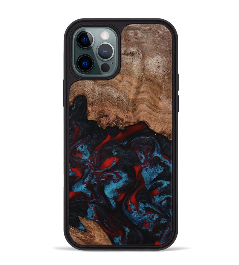 iPhone 12 Pro Max Wood Phone Case - Ricky (Red, 801862)