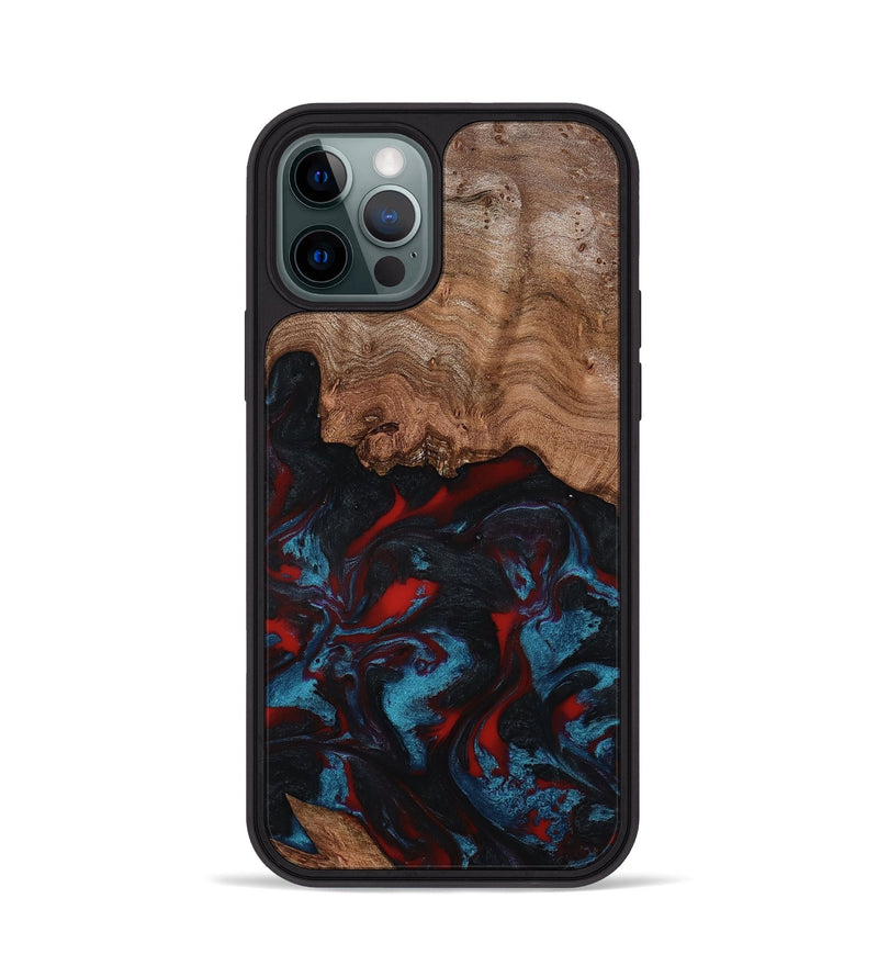 iPhone 12 Pro Wood Phone Case - Ricky (Red, 801862)