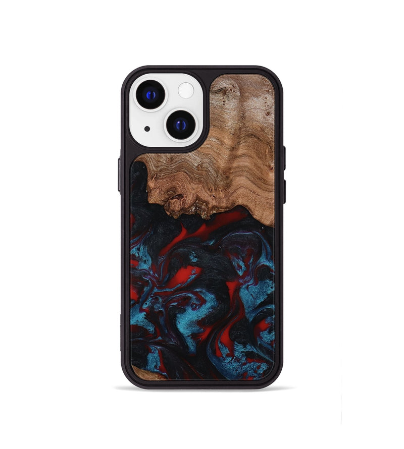 iPhone 13 mini Wood Phone Case - Ricky (Red, 801862)