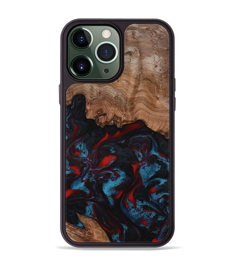 iPhone 13 Pro Max Wood Phone Case - Ricky (Red, 801862)