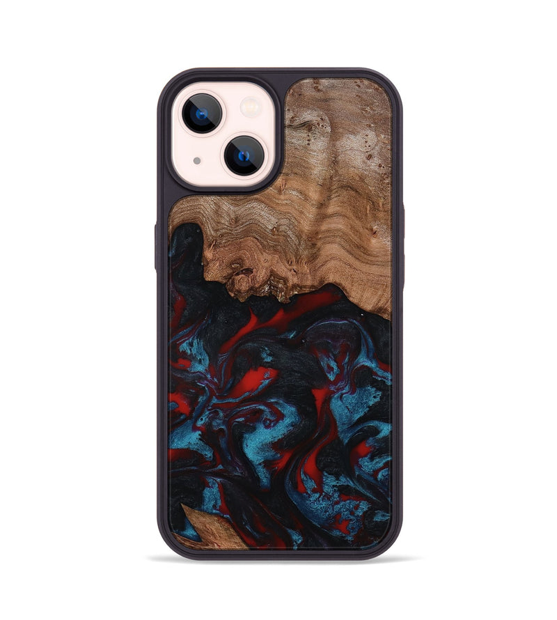 iPhone 14 Wood Phone Case - Ricky (Red, 801862)