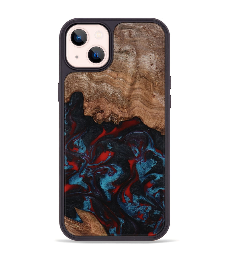 iPhone 14 Plus Wood Phone Case - Ricky (Red, 801862)