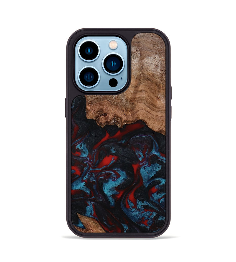 iPhone 14 Pro Wood Phone Case - Ricky (Red, 801862)