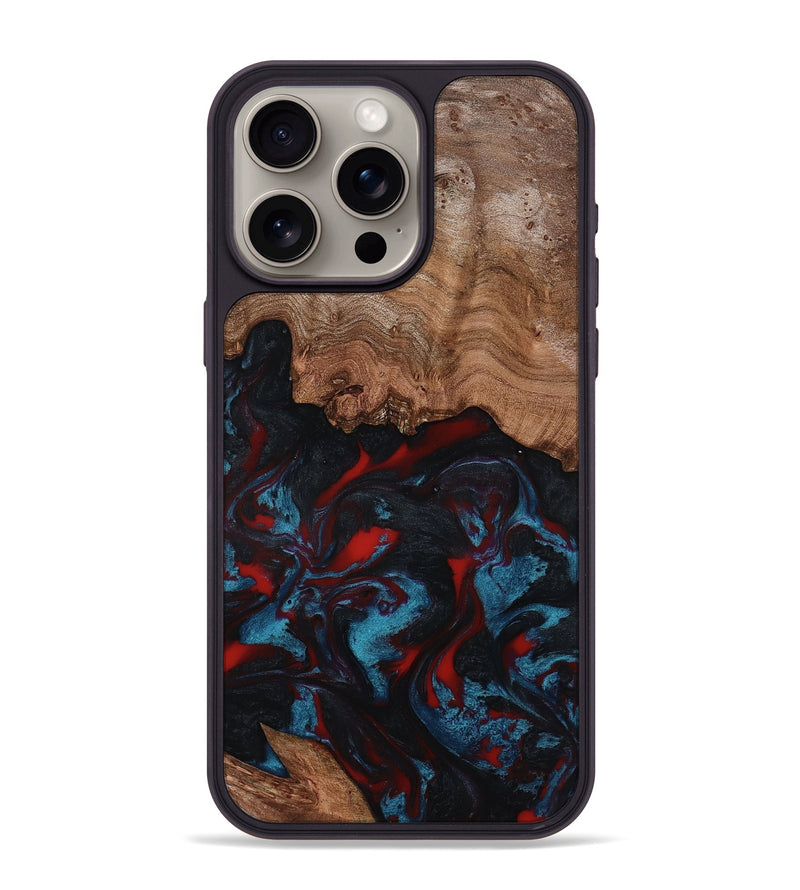 iPhone 15 Pro Max Wood Phone Case - Ricky (Red, 801862)