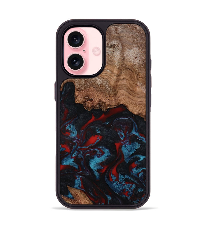 iPhone 16 Wood Phone Case - Ricky (Red, 801862)