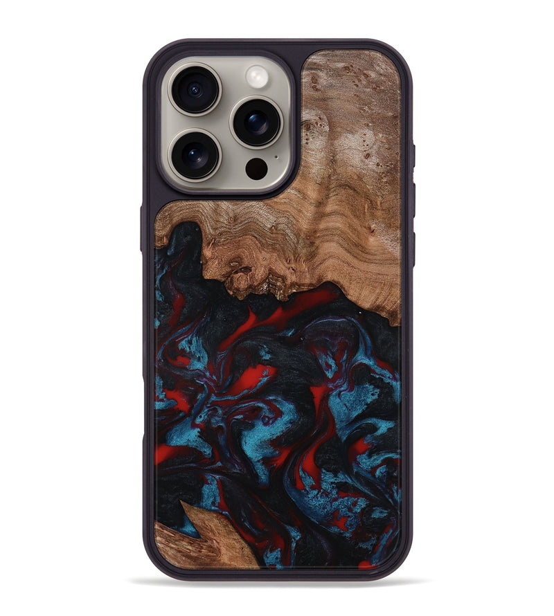 iPhone 16 Pro Max Wood Phone Case - Ricky (Red, 801862)