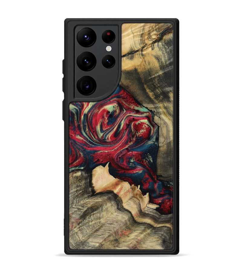 Galaxy S22 Ultra Wood Phone Case - Tyrone (Red, 801864)