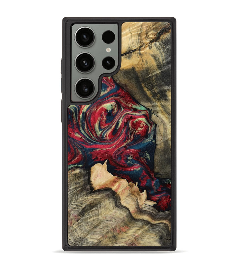 Galaxy S23 Ultra Wood Phone Case - Tyrone (Red, 801864)