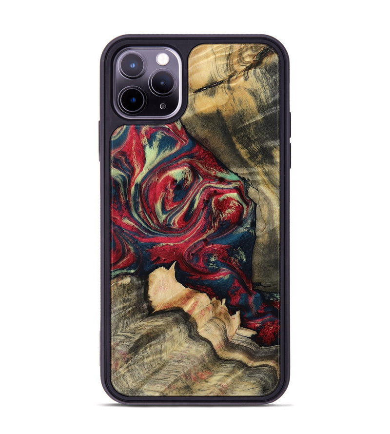iPhone 11 Pro Max Wood Phone Case - Tyrone (Red, 801864)