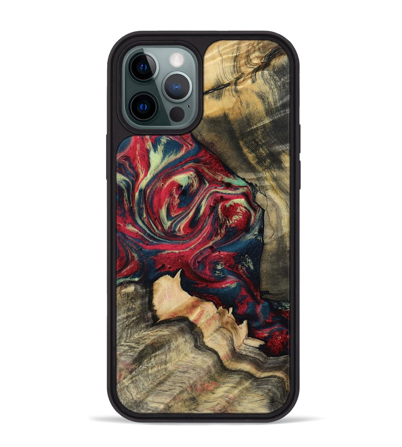 iPhone 12 Pro Max Wood Phone Case - Tyrone (Red, 801864)