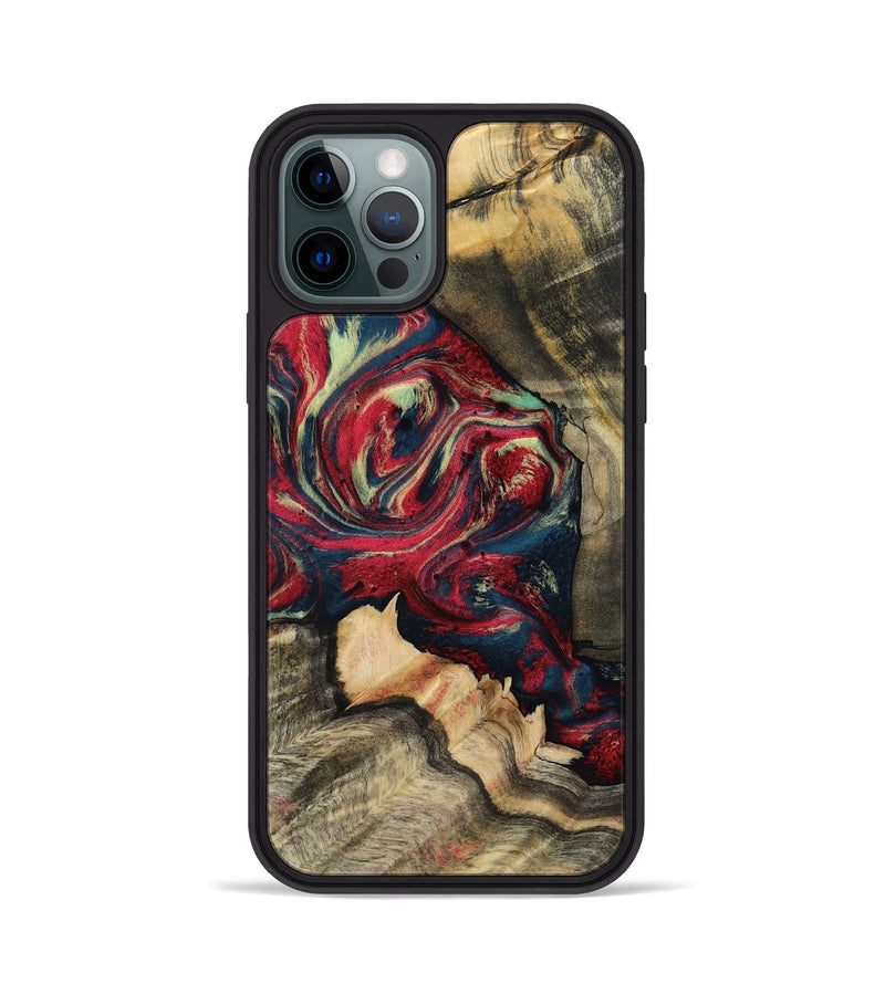 iPhone 12 Pro Wood Phone Case - Tyrone (Red, 801864)