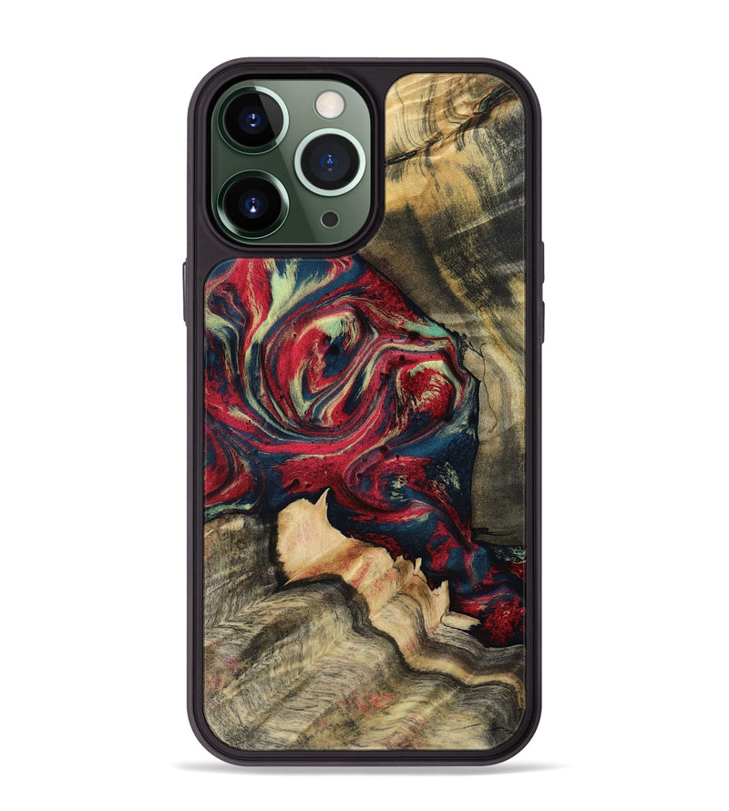 iPhone 13 Pro Max Wood Phone Case - Tyrone (Red, 801864)